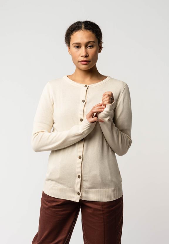 Cardigan Basic Cream from Shop Like You Give a Damn