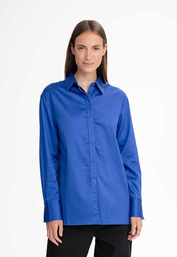 Satin Shirt Adry Blue via Shop Like You Give a Damn