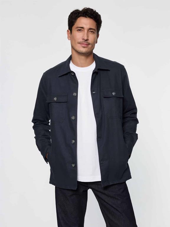 Overshirt Hickory Blauw from Shop Like You Give a Damn
