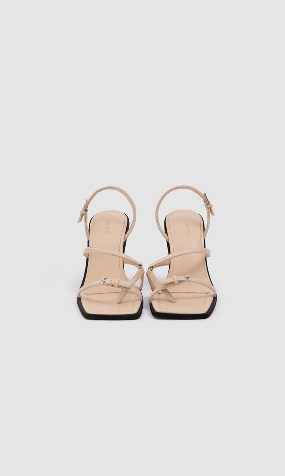 Heeled Sandals Vicki Louvre Cream from Shop Like You Give a Damn