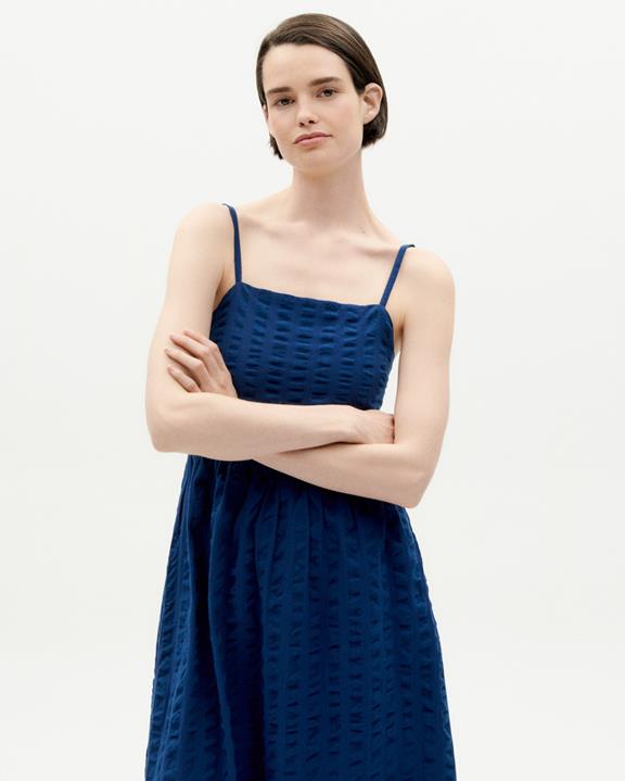 Dress Paola Seersucker Blue via Shop Like You Give a Damn