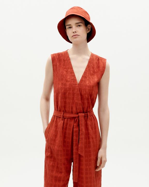 Jumpsuit Winona Rood Geruit from Shop Like You Give a Damn