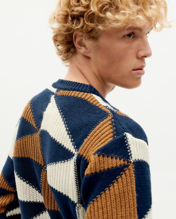 Knitted Sweater Guillaume Blue from Shop Like You Give a Damn