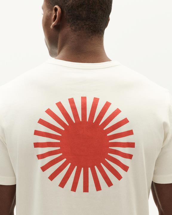 T-Shirt Sun Red Back White from Shop Like You Give a Damn