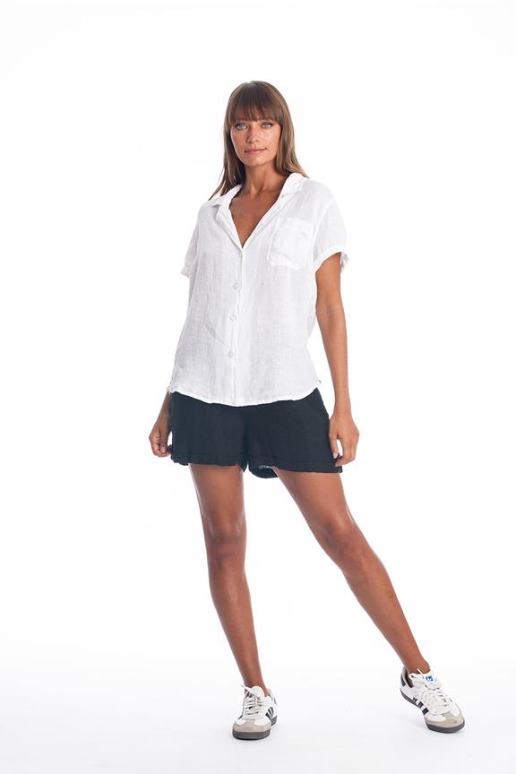 Linen Shirt Elly White from Shop Like You Give a Damn