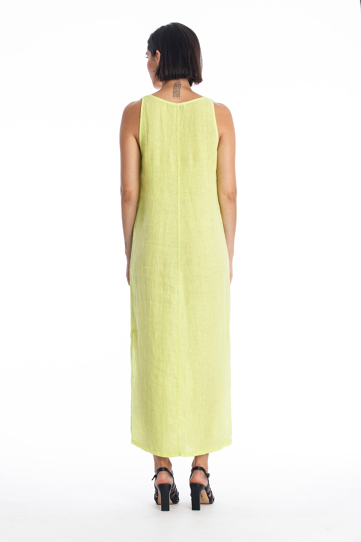 Linen Dress Winona Lime Yellow from Shop Like You Give a Damn