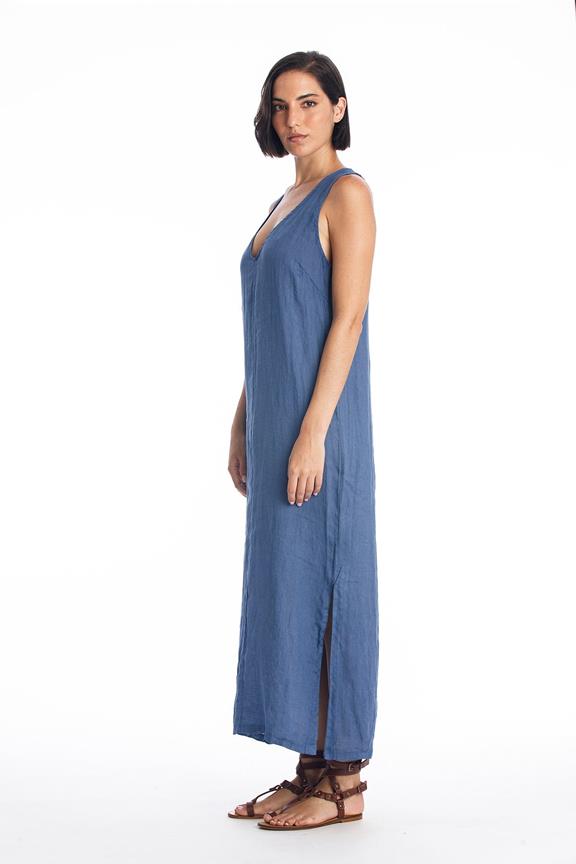 Linen Dress Winona Indigo Blue from Shop Like You Give a Damn