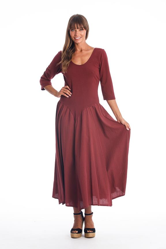 Dress Look Ls Dark Garnet from Shop Like You Give a Damn