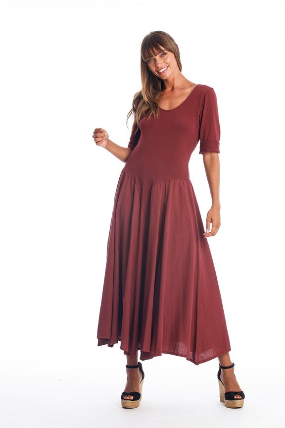 Dress Look Ls Dark Garnet from Shop Like You Give a Damn