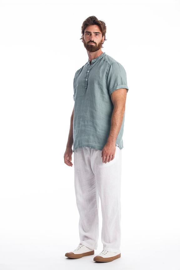 Linen Shirt Brad Chinois Green from Shop Like You Give a Damn