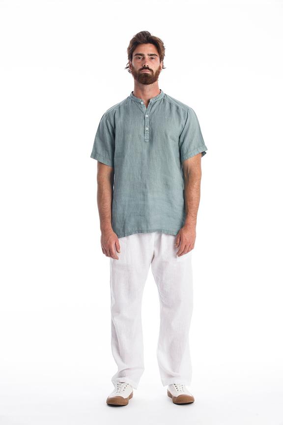 Linen Shirt Brad Chinois Green from Shop Like You Give a Damn