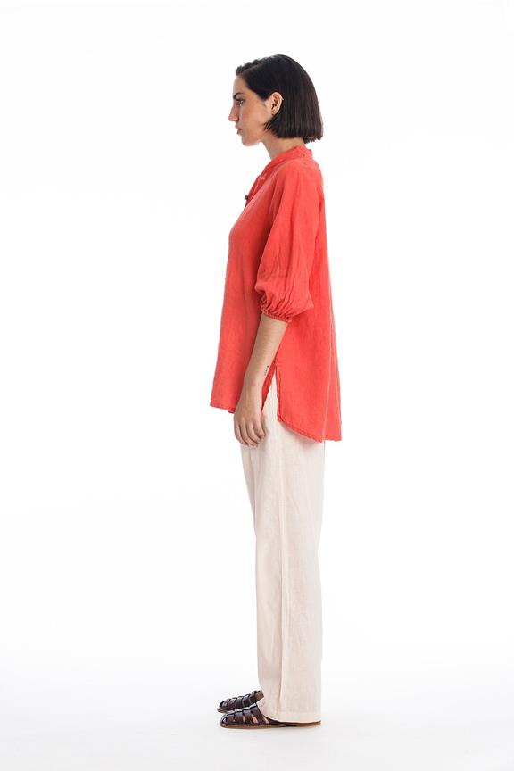 Linen Shirt Mei Radiant Red from Shop Like You Give a Damn