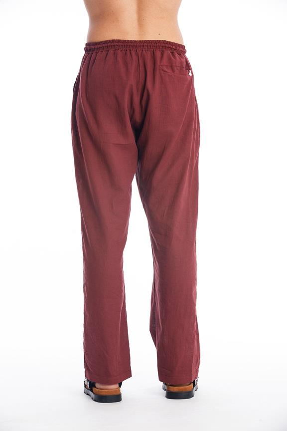 Linen Pants Lucas Dark Garnet from Shop Like You Give a Damn