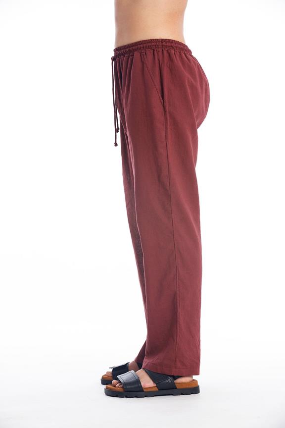 Linen Pants Lucas Dark Garnet from Shop Like You Give a Damn