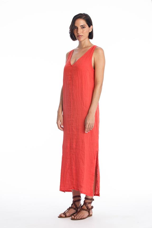 Linen Dress Winona Radiant Red from Shop Like You Give a Damn