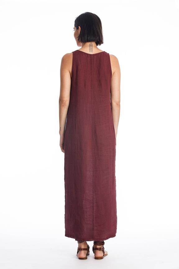 Linen Dress Winona Dark Garnet from Shop Like You Give a Damn