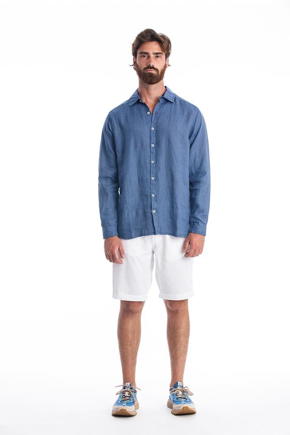 Linen Shirt Alain Indigo Blue via Shop Like You Give a Damn