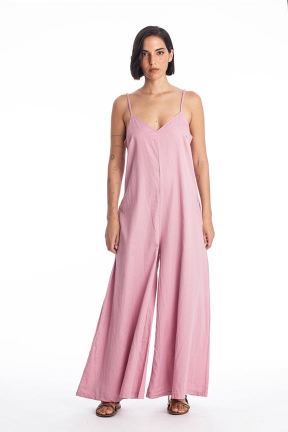 Jumpsuit Chiara Satin Malva Pink from Shop Like You Give a Damn