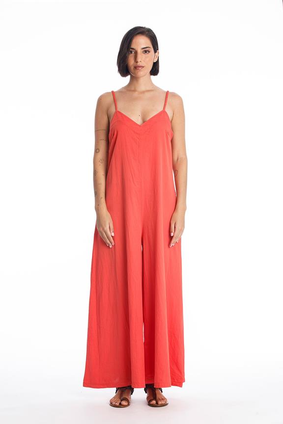 Jumpsuit Chiara Satin Radiant Red from Shop Like You Give a Damn