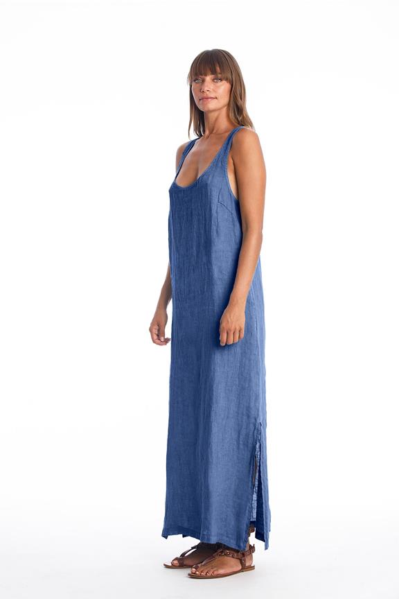 Linen Dress Ariana Indigo Blue from Shop Like You Give a Damn