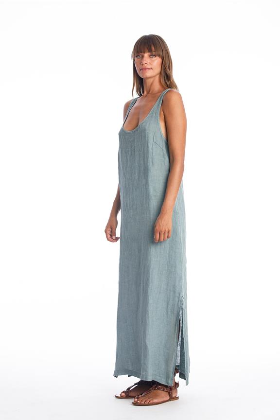 Linen Dress Ariana Chinois Green from Shop Like You Give a Damn