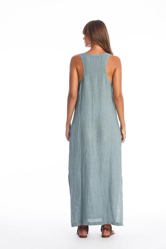 Linen Dress Ariana Chinois Green from Shop Like You Give a Damn