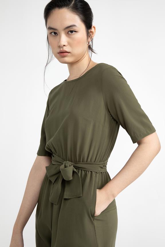 Jumpsuit Staine Halfsleeve Olive from Shop Like You Give a Damn
