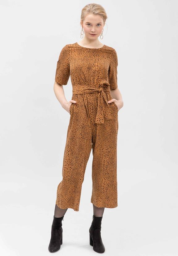 Jumpsuit Staine Halfsleeve Dark Cheetah from Shop Like You Give a Damn