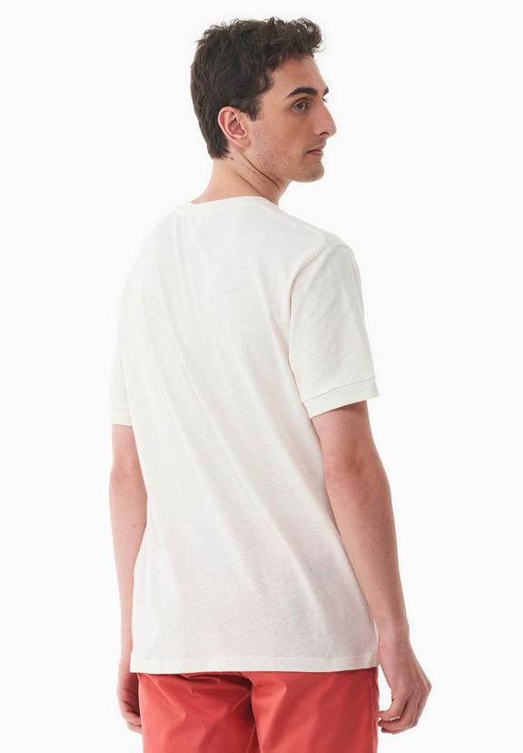 T-Shirt With Breast Pocket Off White from Shop Like You Give a Damn