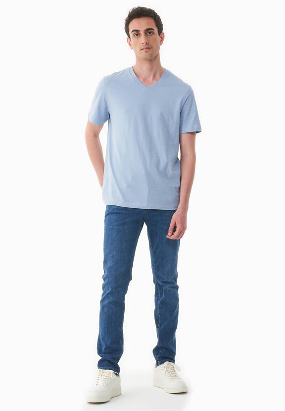 T-Shirt Basic V-Neck Ice Blue from Shop Like You Give a Damn