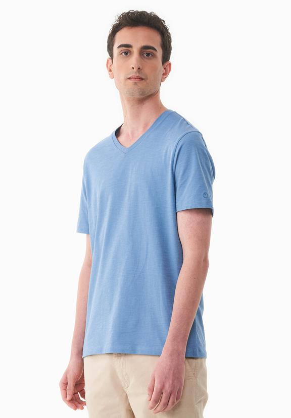 T-Shirt Basic V-Neck Coronet Blue from Shop Like You Give a Damn