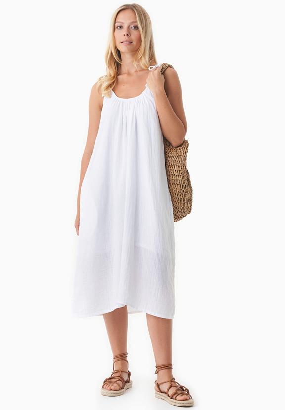 Dress Muslin White via Shop Like You Give a Damn