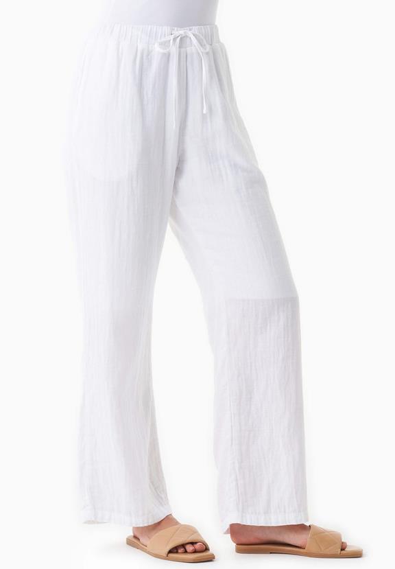 Pants Muslin White from Shop Like You Give a Damn