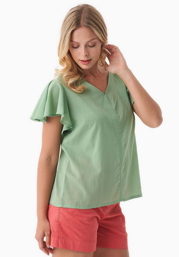 Voile Blouse Matcha Green from Shop Like You Give a Damn
