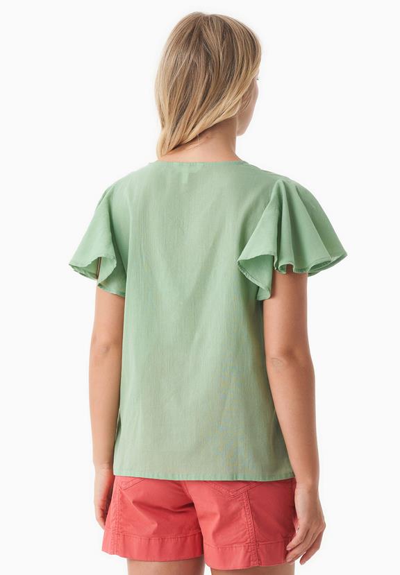 Voile Blouse Matcha Green from Shop Like You Give a Damn