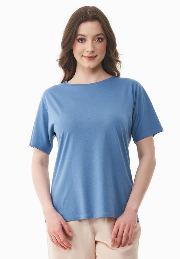 T-Shirt Coronet Blauw from Shop Like You Give a Damn