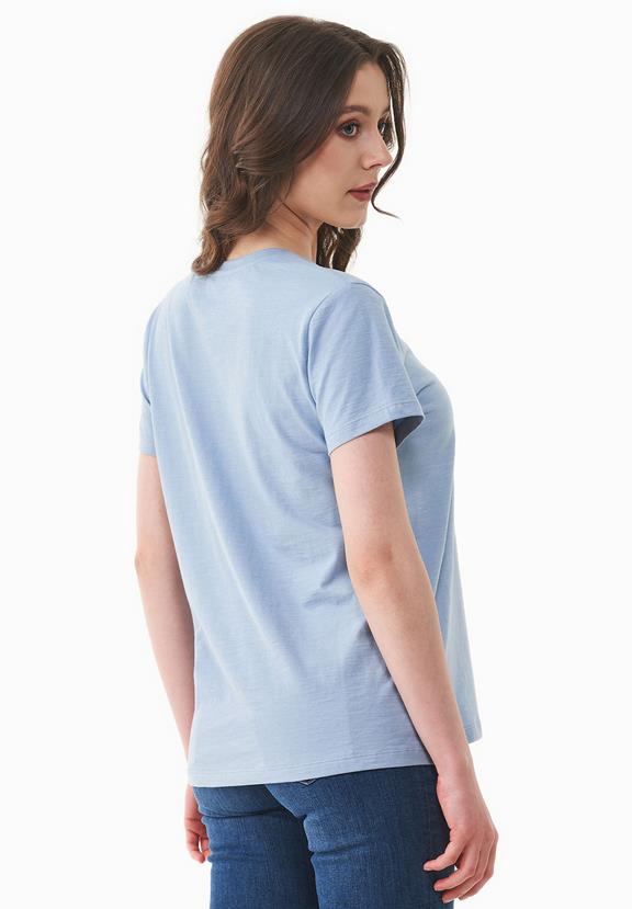 T-Shirt Basic V-Neck Ice Blue from Shop Like You Give a Damn