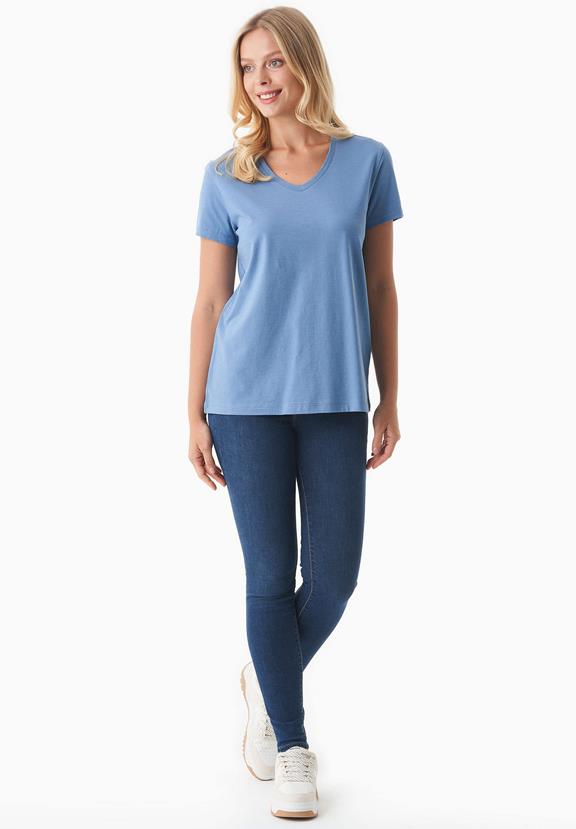T-Shirt Basic V-Neck Coronet Blue from Shop Like You Give a Damn