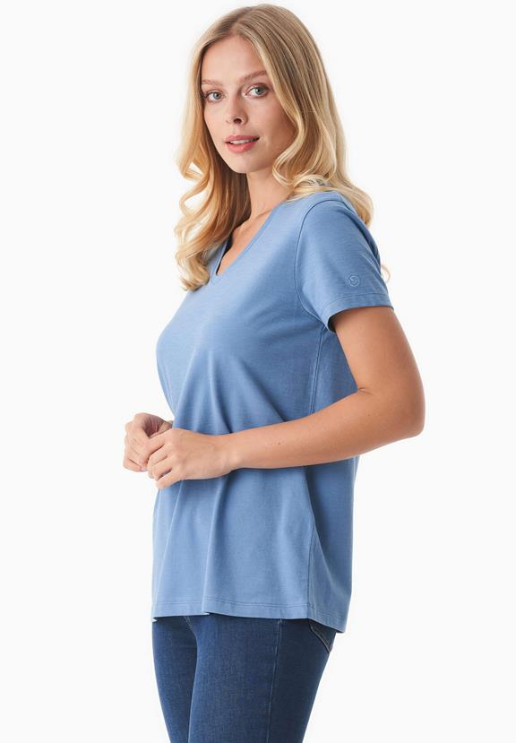 T-Shirt Basic V-Neck Coronet Blue from Shop Like You Give a Damn