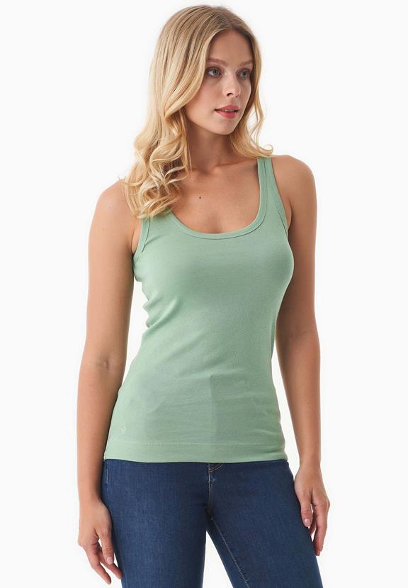 Ribbed Top Basic Matcha Green from Shop Like You Give a Damn