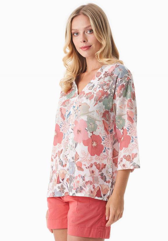 Voile Blouse Met Bloemmotief from Shop Like You Give a Damn