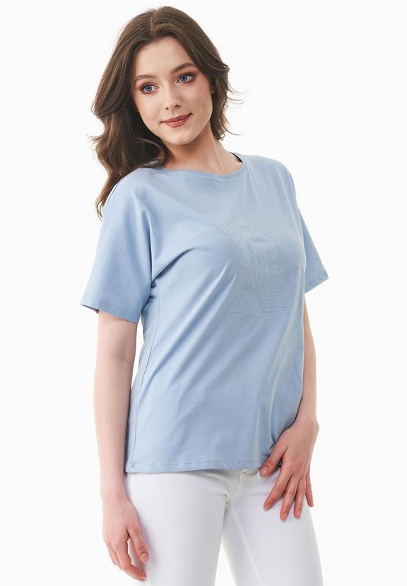 T-Shirt With Embroidery Ice Blue from Shop Like You Give a Damn