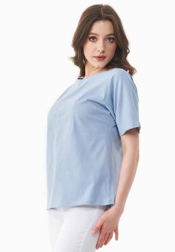 T-Shirt With Embroidery Ice Blue from Shop Like You Give a Damn