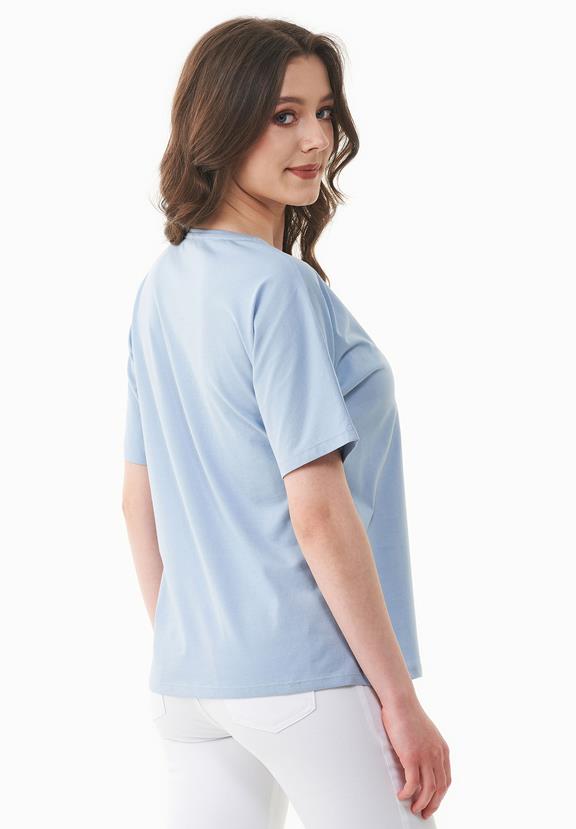 T-Shirt With Embroidery Ice Blue from Shop Like You Give a Damn