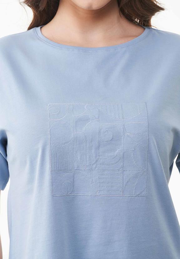 T-Shirt With Embroidery Ice Blue from Shop Like You Give a Damn