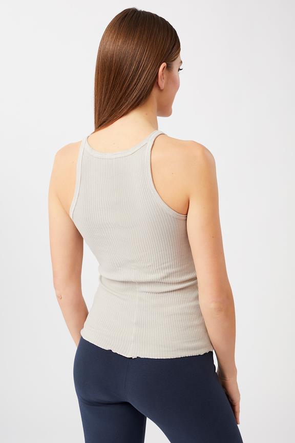 Tank Top Ribbed Pistacchio Beige from Shop Like You Give a Damn