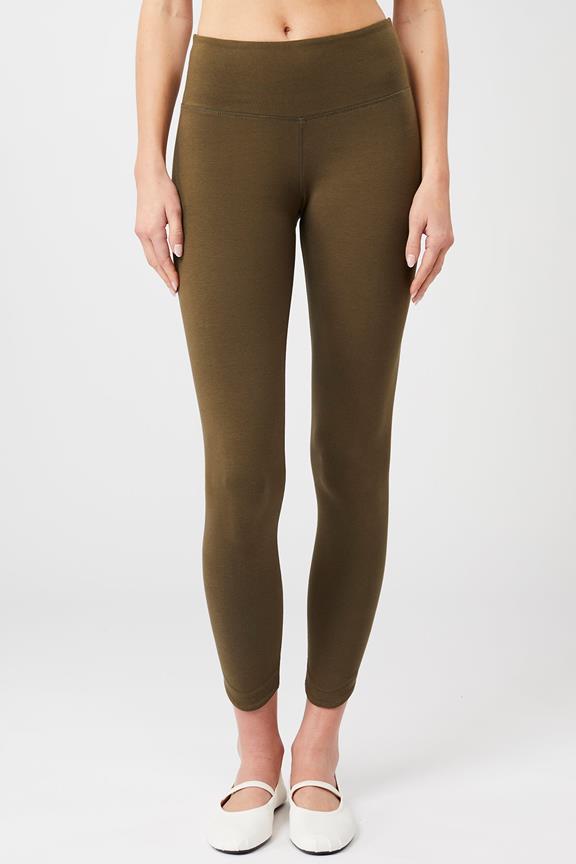 Cropped  Legging Waveline Jungle Green from Shop Like You Give a Damn