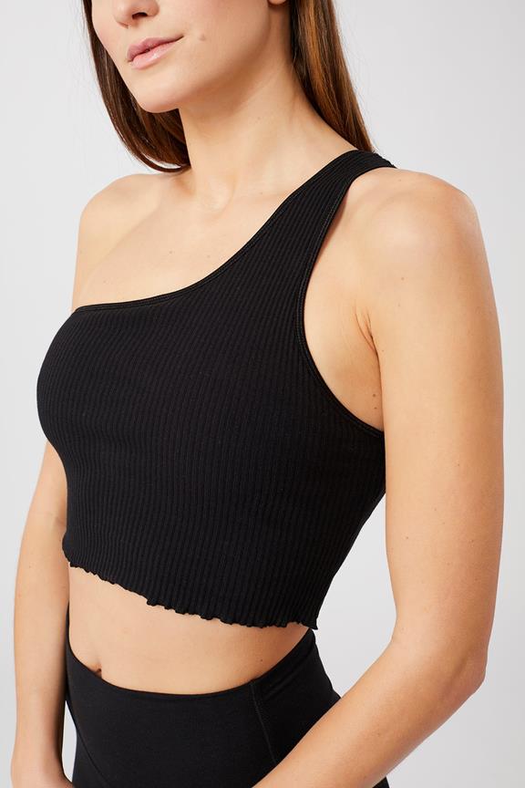 One Shoulder Top Black from Shop Like You Give a Damn