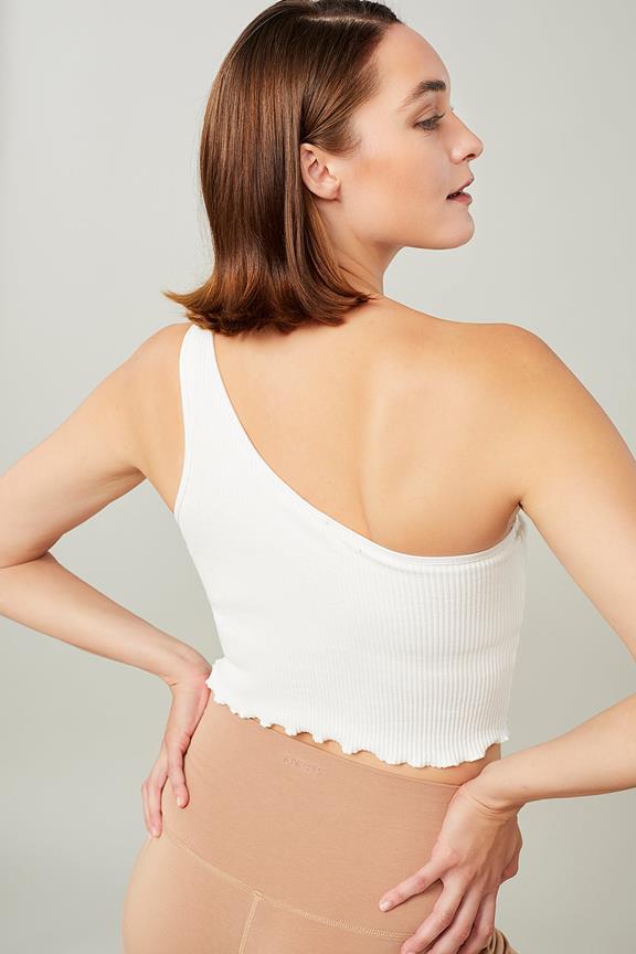 One Shoulder Top White from Shop Like You Give a Damn