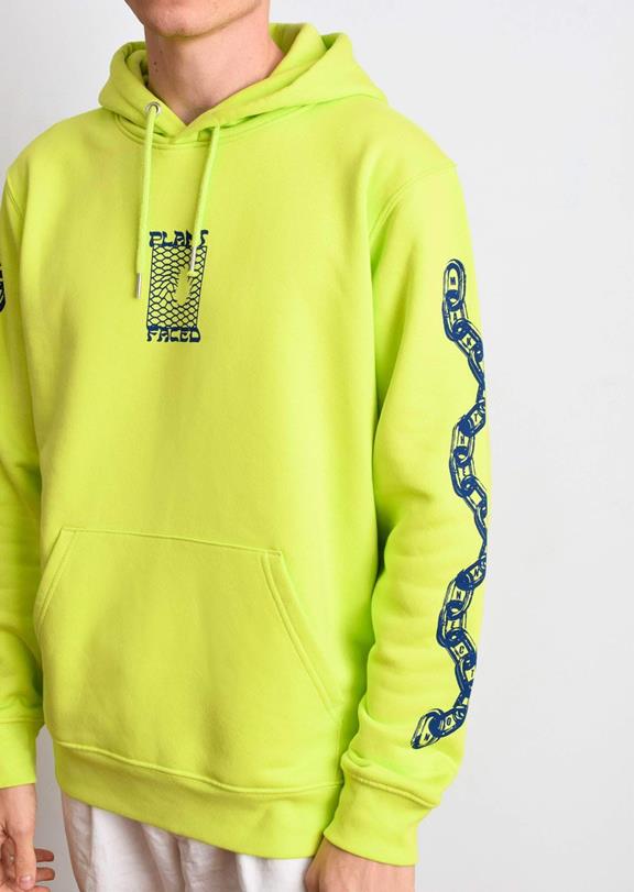 Hoodie Make The Connection Lime Green 4